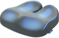 ZIKEE Ergonomic Seat Cushion with Thigh Relief Slope, Office Chair Cushion with Premium Memory Foam for Car, Home, U-Shaped Design Alleviates Hip, Tailbone Pain, Anti-Slip Sciatica Pain Relief (Gray)