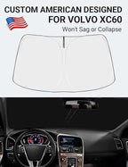 Proadsy 2026 Upgrade Front Windshield Sun Shade Foldable Sunshade Protector Sun Visor Custom Fit 2010-2017 Volvo XC60 SUV Accessories