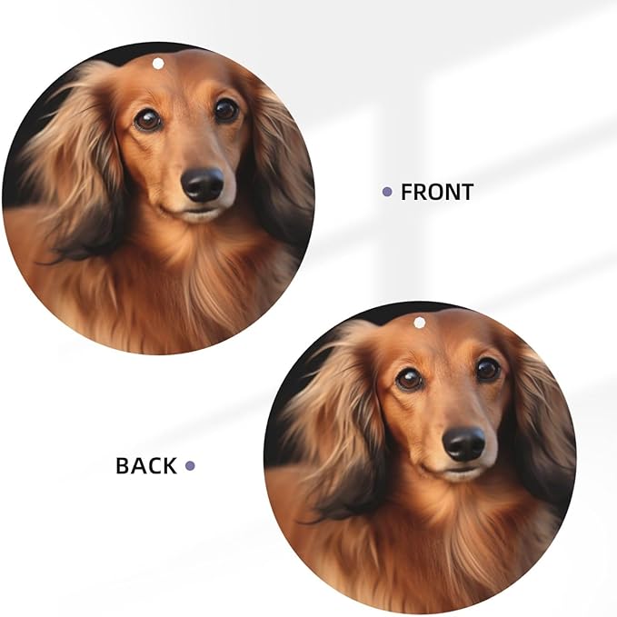 Car Air Freshener 4 Pcs Air Freshener for Car Aromatherapy Tablets Long haired Dachshund Hanging Fragrance Scented Cards Funny Scented Hanging Sheet for Bedroom Wardrobe Shoe Cabinet