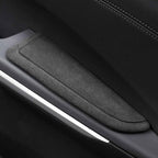 BETTERHUMZ Car Door Armrest Cushion Pad for Alcantara Suede, Car Elbow Rest Pad for BMW 3 4 5 6 7 8 X1 X3 X4 X5 X6 Z4 Series Car Accessories (Right, Black line)