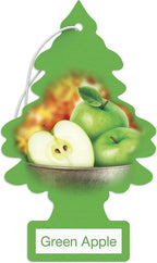 LITTLE TREES Car Air Freshener | Hanging Paper Tree for Home or Car | Green Apple | Pack of 3
