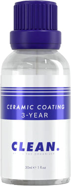 CLEAN. Ceramic Coating 3-Year – Ultra Durable High-Gloss Car Paint Protection, Extreme Hydrophobic, UV & Chemical Resistance, For Paint, Glass, Wheels, Trim, Matte Safe, 30ml Covers 2 Cars