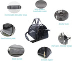 Cat Carrier,Soft-Sided Pet Travel Carrier for Cats,Dogs Puppy Comfort Portable Foldable Pet Bag Airline Approved (Medium-Black)