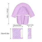 Baby Infant Head and Neck Support Pillow with Seat Belt for Car Seat -Extra Soft 3-in-1 Toddler Car Seat Insert Pad for Car Seats Purple