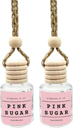 Simplee & Co Pink Sugar, 2 Pack Car Air Hanging Essential Oil Diffuser, Aromatherapy Vehicle Diffuser, Long Lasting by Simplee & Co
