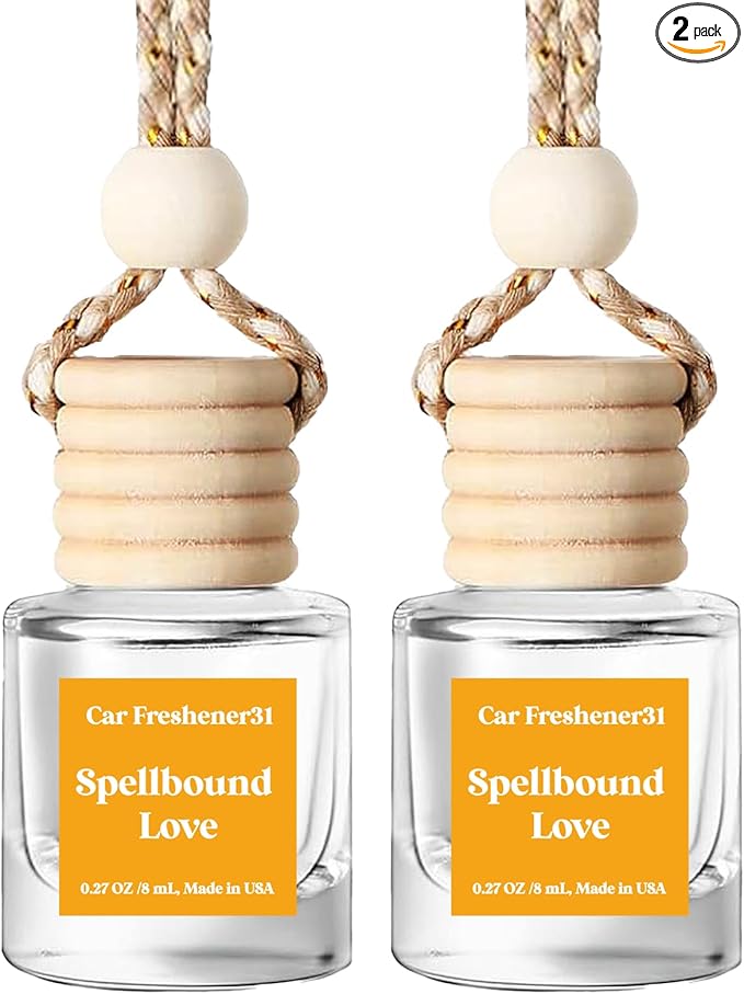 C Classy Car Air Freshener Hanging 2 Pack, Spellbound Essential Oil Diffuser for Cars, Long-Lasting Fragrance, Cute Car Accessories, C ar Air Fresheners for Women & Men Gift, Made in USA