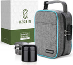 OZCHIN Large Smell Proof Bag with Combination Lock Odor Proof Lock Box Travel Storage Case Activated Charcoal Bag Great Christmas Gift (Grey)