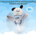 Tallew Car Air Freshener Cute Dog Car Vent Clip Diffuser with Rotating Propeller Outlet Vent 2.5" x 2.4" x 2.1" Easy to Install Included 2 Scents Aroma Tablets Aromatherapy Ornament Auto Accessories