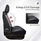 Huidasource Tacoma Seat Covers Full Set, Leather Pickup Truck Seat Cushion Cover Front & Rear Fit for 2016-2023 Double & Crew Cab Toyota Tacoma SR SR5 Limited TRD Sport/Pro/Off Road(Full Set/Black)