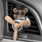 Cartoon Animal Pilot Car Air Freshener, Cute Automotive Air Outlet Creative Car Perfume Diffuser, Pilot Bear Car Air Freshener for Car (hiba Inu Captain)