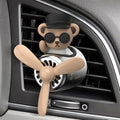 Cartoon Animal Pilot Car Air Freshener, Cute Automotive Air Outlet Creative Car Perfume Diffuser, Pilot Bear