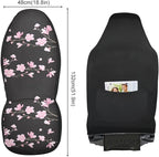 Cherry Blossom Car Seat Covers Set of 2,Japanese Pink Flowers Print Tree Branches with Falling Petals Universal Auto Front Seat Protector for Women Cute Car Accessories Fit for Car SUV Truck