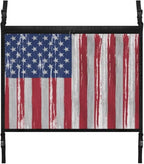 American Flag Print Car Roof Storage Bag Auto Seat Storage Hanging Bag Multi-Purpose Car Bag Storage Box Organizer Pouch Pocket One-Size-Fits Tidy Pouch Pocket Storage for Small Items