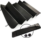 Big Hippo Front Car Sun Shade Windshield, Jumbo/Standard Sunshade Keeps Vehicle Cool UV Ray Sun Visor Protector Sunshades - Easy to Use Folding Sun Shade - Silver/Black Sides(Size: 55.16 X 27.5inch)