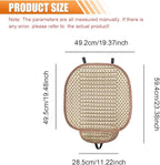 2PCS Ice Silk Car Seat Cushion, Breathable Cooling Anti-Slip Car Seat Protector Cushion with Storage Pocket, Universal Comfort Front Drivers Seat Cover Pad for Cars SUV Truck Interior (Coffee)