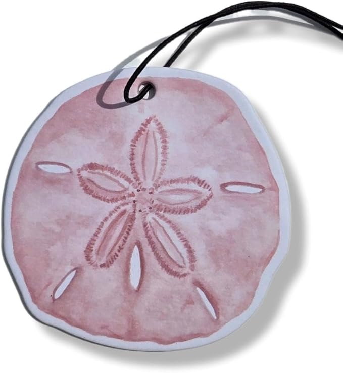 ThatsRad Beach Car Air Freshener Trpocial Summer Coastal (One Size, Sand Dollar/Vanilla Scented)