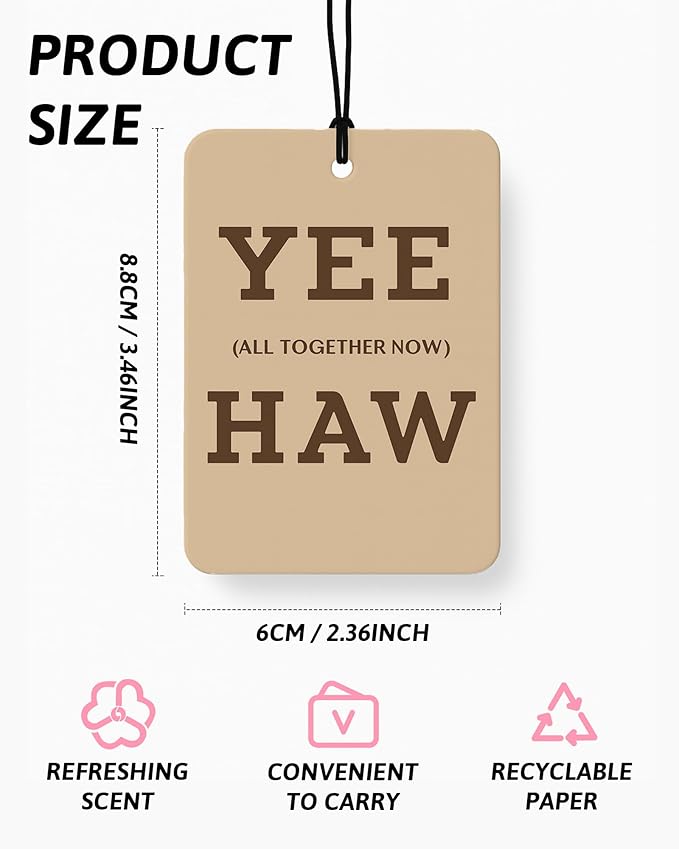 Western Car Air Freshener 4 Pcs Coconut Scented, Howdy Long Live Cowgirls Cow Skull Car Accessories Mirror Decor for Women, Beige Western Hanging Air Freshener for Cars Closet Drawer Books
