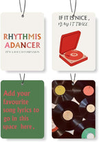 Vinyl Record Car Air Freshener 4 Pcs, Retro Music - themed Hanging Scents for Cars Closet Drawer Books, Music Lovers Car Accessories Mirror Decor for women