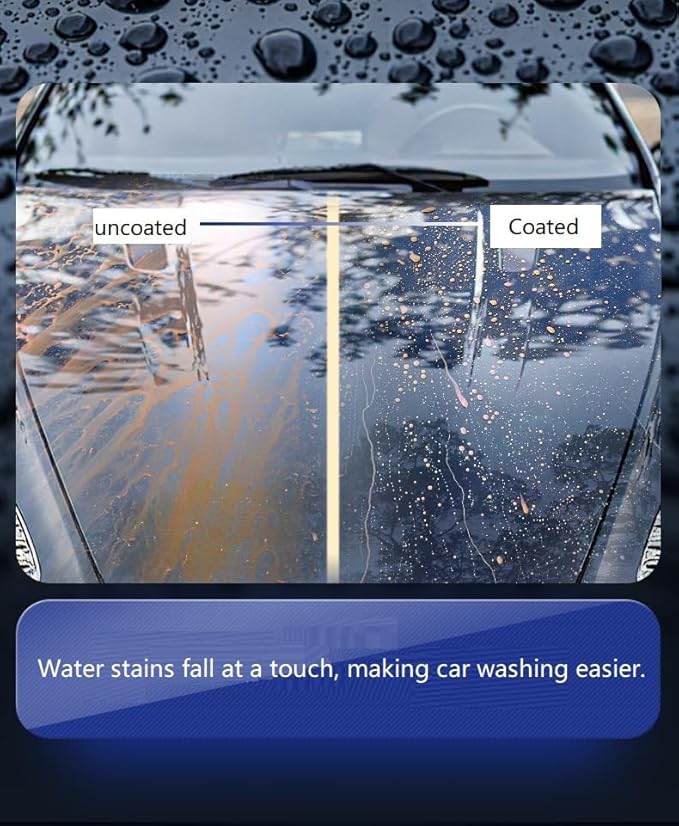 Car Coating Spray,Quick Effect Coating Agent,Car Scratch Wax Polish Spray,Oil Film Emulsion Glass Cleaner,Extremely Hydrophobic,Unmatched Slickness - Car Care Products (16.91 OZ)