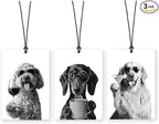Lacama Retro Poodle Golden Retriever Dachshund Car Air Freshener 3Pcs, Funny Poodle Goldie Weiner Dog Cars Scents Air Freshener for Women Girls Gifts, Dog Car Accessories Interior Mirror Decor Hanging