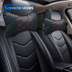 1PCS Car Neck Pillow, Breathable Car Head Neck Rest Cushion, Soft Pillow for Relieving Stiffness, Comfort Car Seat Neck Support Pillow (Black/Red)