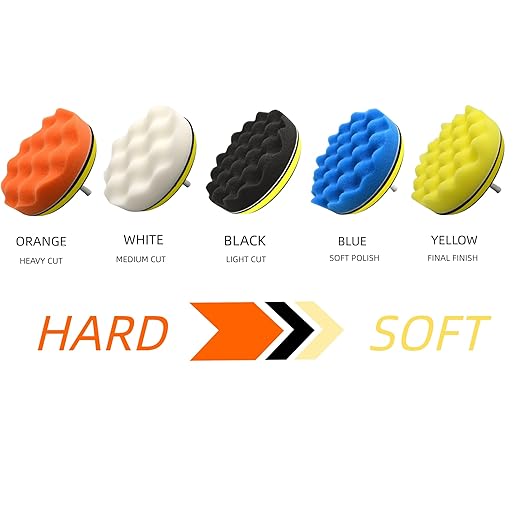 12Pcs 7inch Foam Buffing Polishing Pads Kit, with Coral Fleece Pad, Backing Plate, M14 Drill Adapter, Car Buffing Kit for Car Polishing, Waxing, Sealing Glaze (12Pcs-7inch)