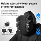 2 Pack Diamond Car Neck Pillow for Women, Memory Foam Neck Pillow for Chair for Lower Back Pain Relief, Car Headrest Pillow with Adjustable Strap, Comfort Softness Neck Support Pillow(Black)