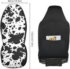 Cow Print Car Seat Covers Set of 2,Rustic Spotted Milk Cow Fur Texture Black Cowhide Universal Auto Front Seat Protector for Women Cute Animal Skin Pattern Car Accessories Fit for Car Truck