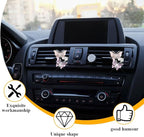 2PCS Car Air Fresheners Vent Clips, Butterfly Car Accessories, Sparkly Bling Dual Butterfly Auto Air Vent Clips, Automotive Cute Air Conditioning Outlet Decoration Universal for Women Girl