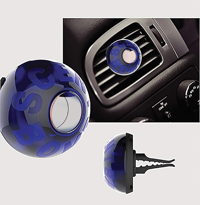 Scent Bomb Air Freshener Bundle - 1 oz & 8 oz Bottle Sprays, Vent Clip, Organic Cans, Hanging Circle - Continuous Freshness & Long-Lasting Odor Eliminator for Car, Home, Bathroom - Black Bomb