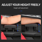 JEYODA Car Armrest Pad, Left Elbow Support, General Leather Booster Pad, Central Armrest Box, Adjustable Armrest (Grey)