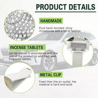 2PCS Car Air Vent Clip, Car Vent Accessories, Crystal Elephant Car Air Fresheners Vent Clips, Rhinestone Air Conditioning Outlet Clip Interior Decoration Universal for Women and Girls (Silver)