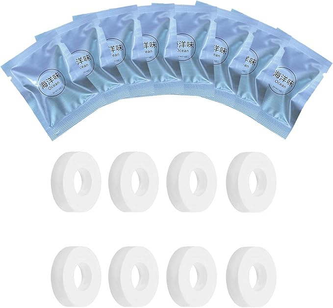 8 Pack Car Air Vent Clip Freshener Refills Solid, Fragrance Replacement Pads, Circular with holes (Ocean - 8 Packs)