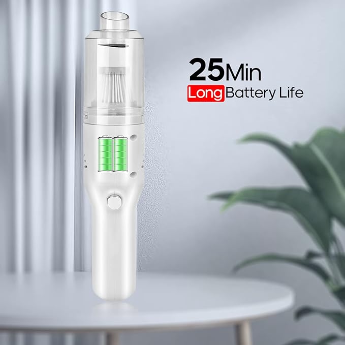 Wireless Mini Car Vacuum Cleaner(400g) Portable Rechargeable,Handheld Vacuums, Mini but Mighty Dust Busters Cordless Rechargeable,Hand Held Vac for Car/Desk V06/white