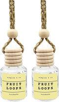 Fruity Rings, 2 Pack, Car Air Hanging Essential Oil Diffuser, Car Air Freshener Diffuser with Long Lasting Essential Oils, Aromatherapy Vehicle Diffuser, Long Lasting