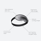Neck Pillow for Travel Memory Foam Design Models Pillows with Zero Eye Pressure 3D Eye Mask and Compact Bag Traveling Essentials Plane Car Flight Rest Sleeping Use Adult, Light Gray