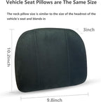 Forbell Premium Memory Foam Car Neck Pillow with Washable Cover - Provides Comfortable Neck Support for Driving and Travel 1pc(Black)
