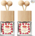 Car Air Freshener | Strawberry Pond Cake Scented Car Fresheners for Women & Men | Long Lasting Fragrance Car Scents | Air Diffuser with Car Vent Clip (2 Pack)