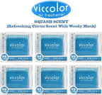 6-pack Viccolor Squash (Refreshing Citrus Scent With Woody Musk Fragrances) Car Luxury Air Freshener JDM Genuine Diax Japan for Home/office/Auto/Rv