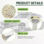 2PCS Car Air Vent Clip, Car Vent Accessories, Crystal Elephant Car Air Fresheners Vent Clips, Rhinestone Air Conditioning Outlet Clip Interior Decoration Universal for Women and Girls (Gold)