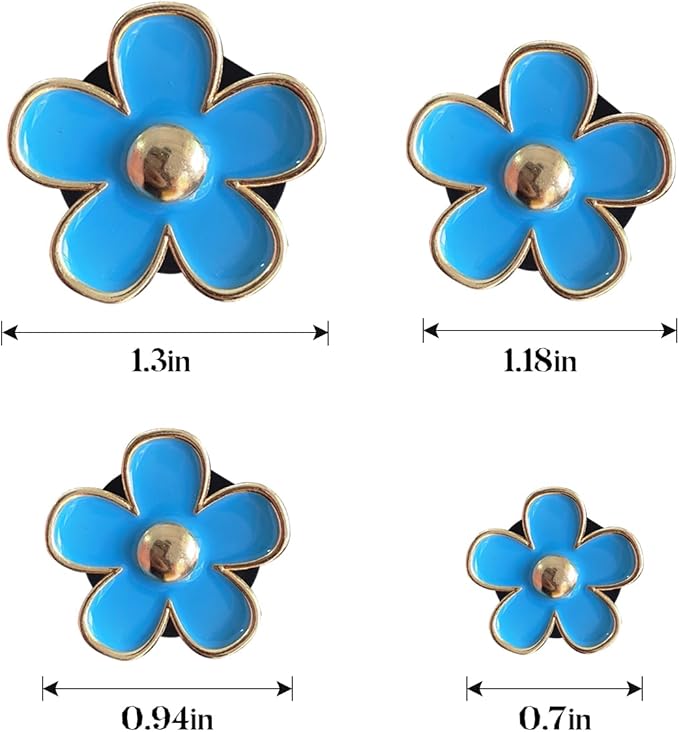 8PCS Car Daisy Flower Air Vent Clip, Cute Auto Outlet Air Conditioning Clip, Sweet Girly Vehicle Fresheners Gift for Women Girls, Car Interior Decor Universal Fit（Blue）