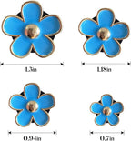 8PCS Car Daisy Flower Air Vent Clip, Cute Auto Outlet Air Conditioning Clip, Sweet Girly Vehicle Fresheners Gift for Women Girls, Car Interior Decor Universal Fit（Blue）