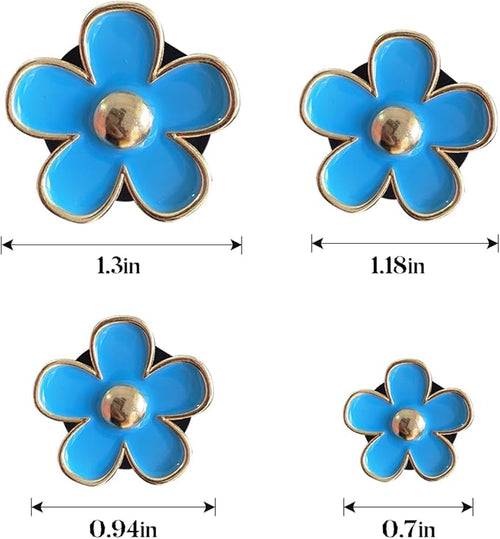 8PCS Car Daisy Flower Air Vent Clip, Cute Auto Outlet Air Conditioning Clip, Sweet Girly Vehicle Fresheners Gift for Women Girls, Car Interior Decor Universal Fit（Blue）