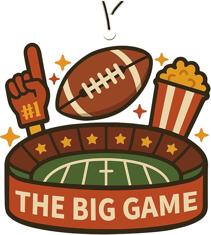 Cute Car Air Freshener, Scented Car Hanging Ornament&Superbowl Decoration,Football Game Day Decor,Gift Set for Exchange