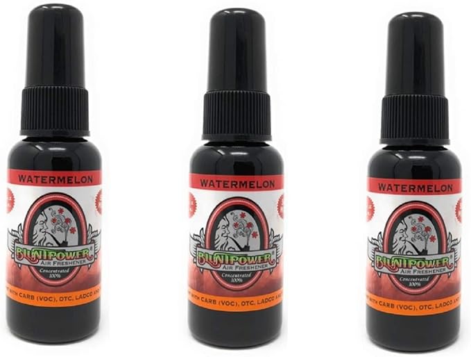 BluntPower 1 Ounce Bottle Oil Based Concentrated Air Freshener Oil for Burner, Watermelon (Pack of 3) by Blunt Power