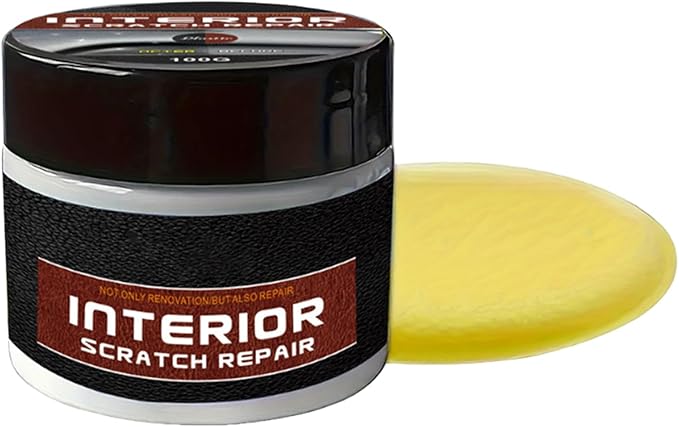 Dashboard Restorer for Car Interior, Sturdy and Long-Lasting Finish, 100g, UV Protection Dashboard Wax, Car Scratch Repair Kit, UV Protection and Anti-Fade Formula, for Daily Use Or Resale Value