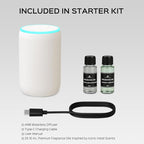 Portable Waterless Essential Oil Diffuser Starter Kit with 7 Lights for Home Car and Office, Compact Scent Diffusers Includes 2 x 20mL Hotel Scent Oils, A Gift Idea for Parents and Friends