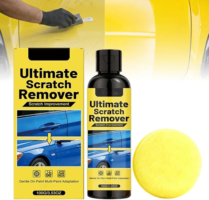 Car Scratch Removal Wax, 2026 New Scratch Remover for Vehicles, Car Paint Scratch Repair Kit for Deep Scratches, Universal Polishing Compound with Sponge (1pcs)