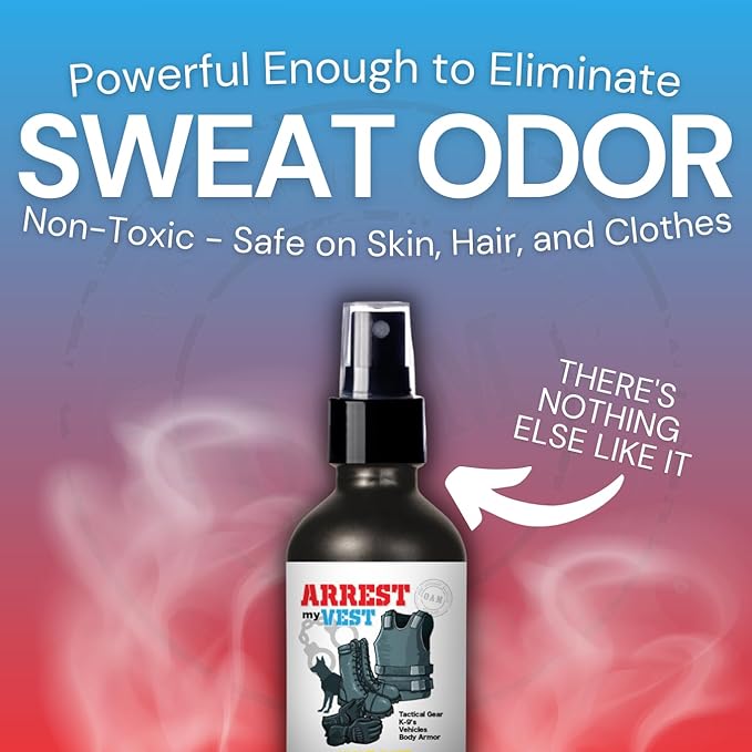 Arrest My Vest Military Grade Odor Eliminating Spray for Body Armor, Tactical Gear, and K9 Equipment. Safe on All Ballistic Vests, Fabrics, & Police Gear - Night Shift Fragrance - 1 Gallon Bottle
