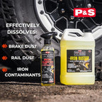 P & S PROFESSIONAL DETAIL PRODUCTS Iron Buster Wheel & Paint Decon Remover - pH Balanced, Safe on Alloy, Chrome, Steel & Aluminum Wheels - 1 Gallon